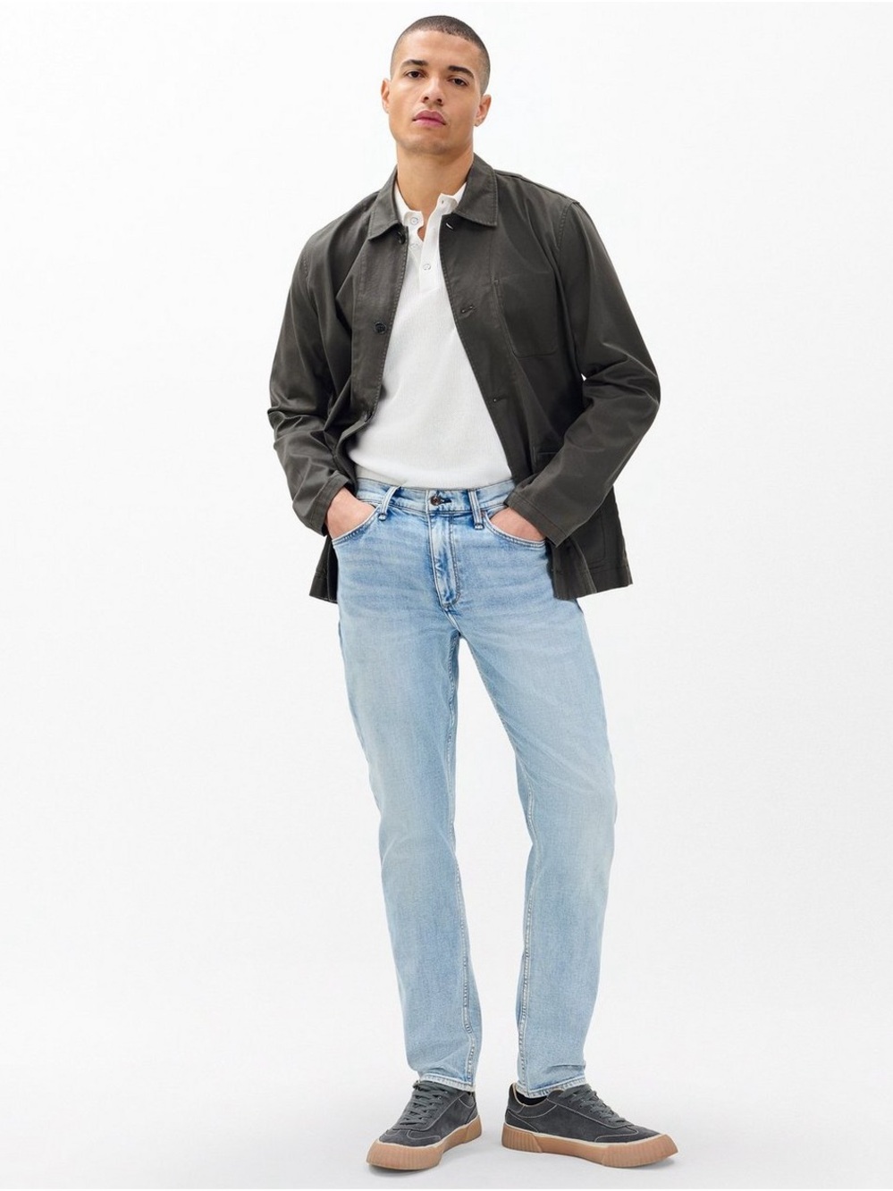 RAG & BONE Button Fly Straight Leg Light Blue Jeans - Picture 3 of 16